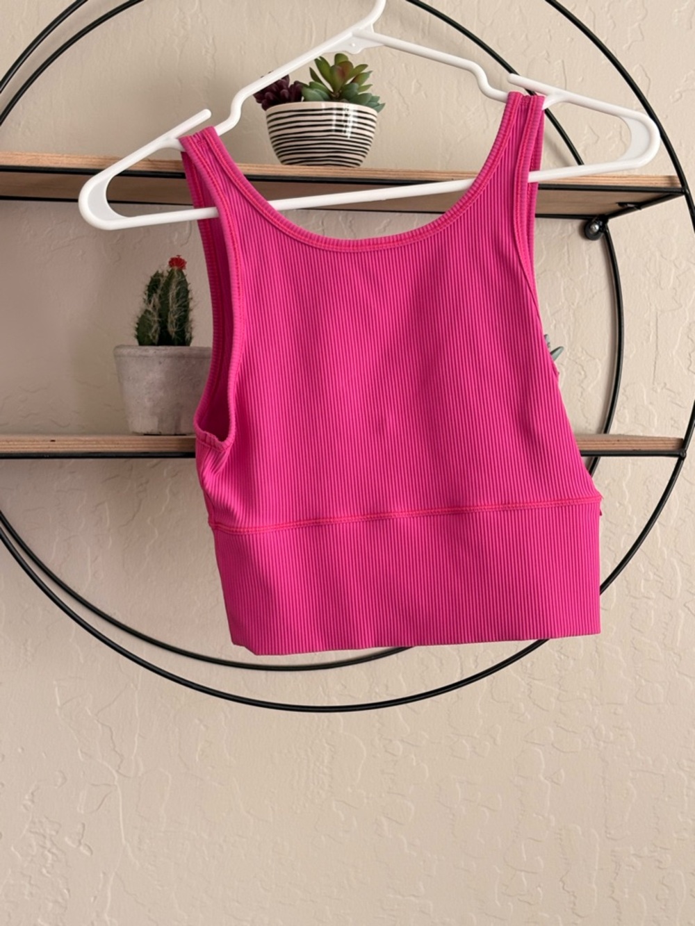 lululemon athletica Hot Pink Ribbed Crop Top
